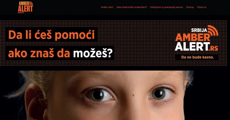 AMBER ALERT: U RS sutra se pušta u rad hitno obavještavanje javnosti u slučaju nestanka maloljetnog lica