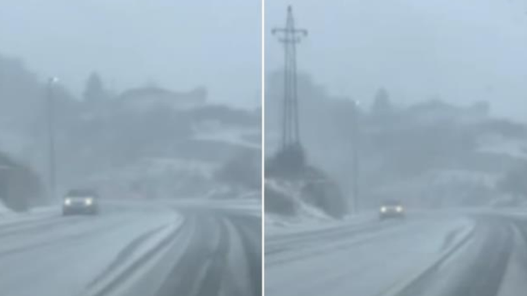 Pao snijeg u Budvi usred proljeća, mještani u šoku (VIDEO)