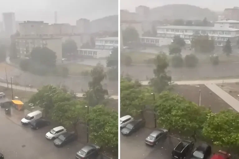 NEVRIJEME ZAHVATILO TUZLU: Pljusak i jak vjetar paralisali grad (VIDEO)