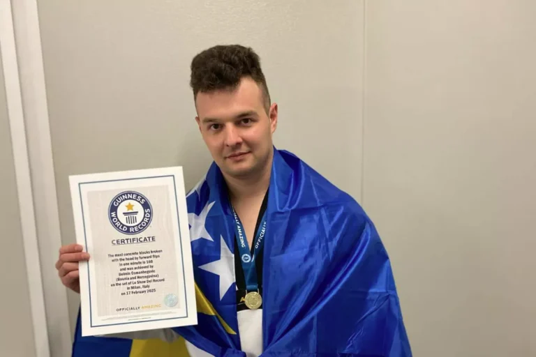 Belmin Osmanbegović oborio Guinessov rekord: Glavom razbija siporex blokove