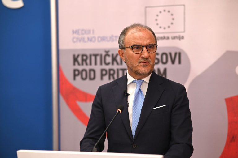 Govor šefa Delegacije EU u BiH i specijalnog predstavnika EU u BiH, ambasadora Luigija Sorece na konferenciji „Kritički glasovi pod pritiskom“