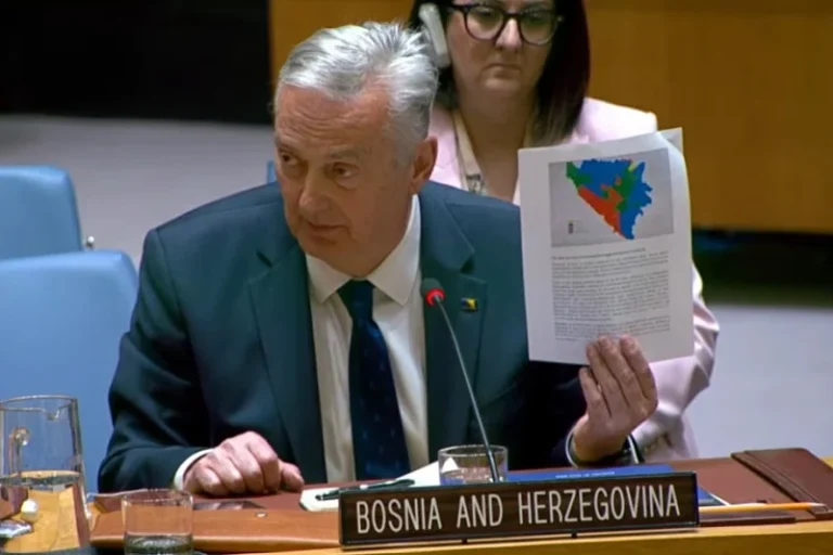 Lagumdžija u UN pokazao mapu podjele BiH: „Ovo nije kampanja, ovo je realnost“