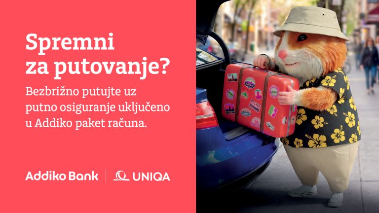 Spakujte kofere, a putno osiguranje prepustite Addiko paketima