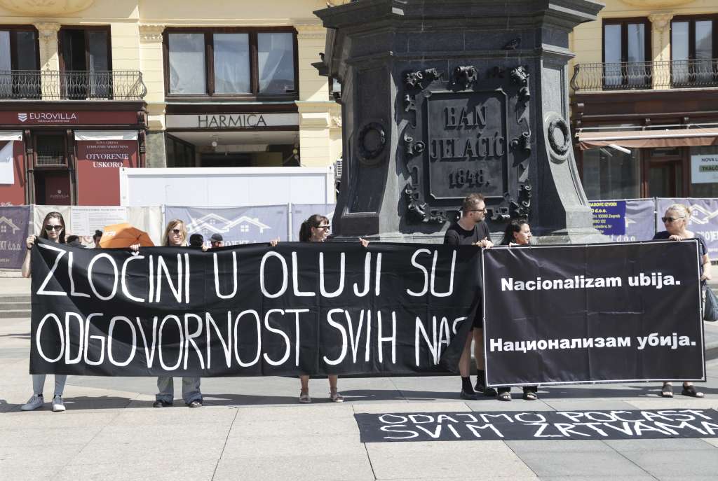Antiratna akcija u Zagrebu povodom 31. godišnjice ‘Oluje’