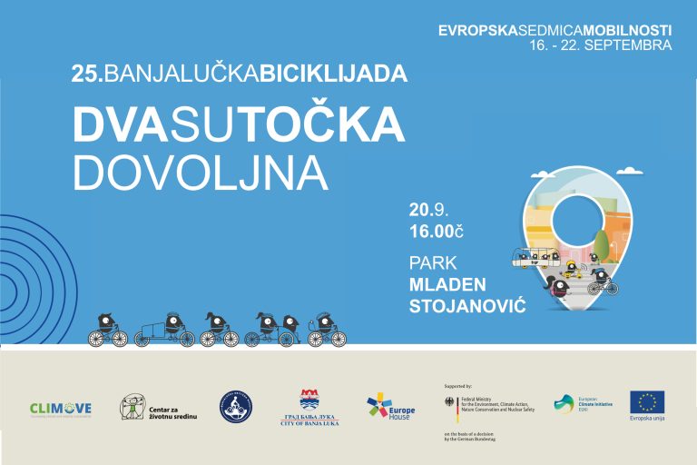 U nedelju Banjalučka biciklijada ,,Dva su točka dovoljna”
